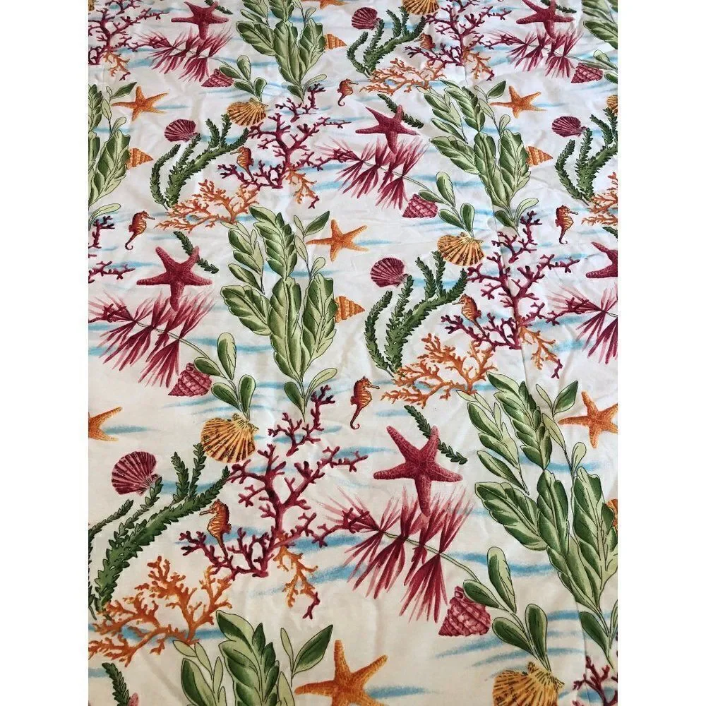 Beach House Twin Comforter & Sham Under the Sea Theme